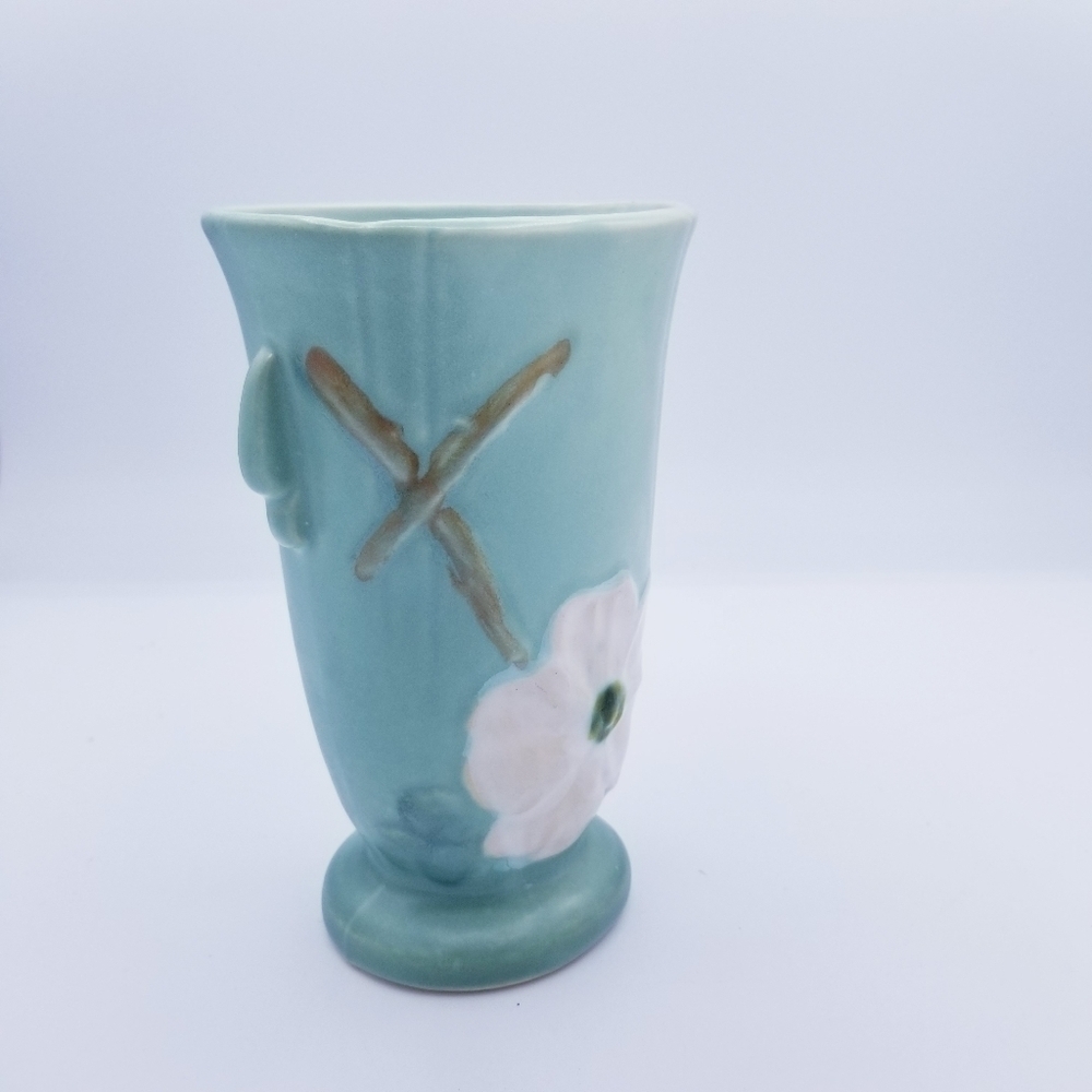 Weller Pottery Green Floral Vase Vintage - Picture 6 of 11